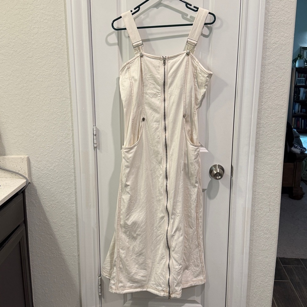 Anthropologie Overall Zip Front Midi Dress By Forever That Girl - Picture 10 of 16